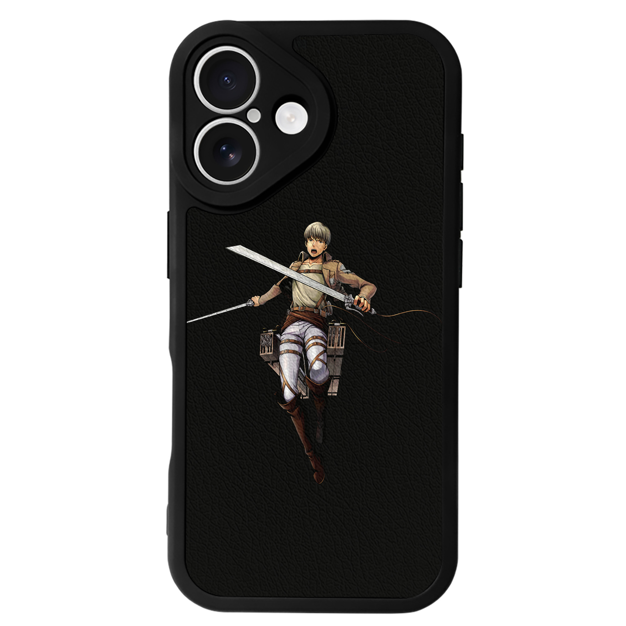 （画像用） 進撃の巨人 Attack on Titan 【iPhone 16シリーズ対応】シリコンスマホケース（レザー調） 材質：シリコン